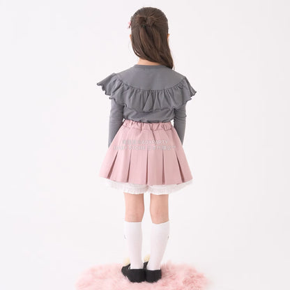 日本童裝 Ly# mine 百摺花邊短裙 100-150cm 女童款 冬季 SKIRTS