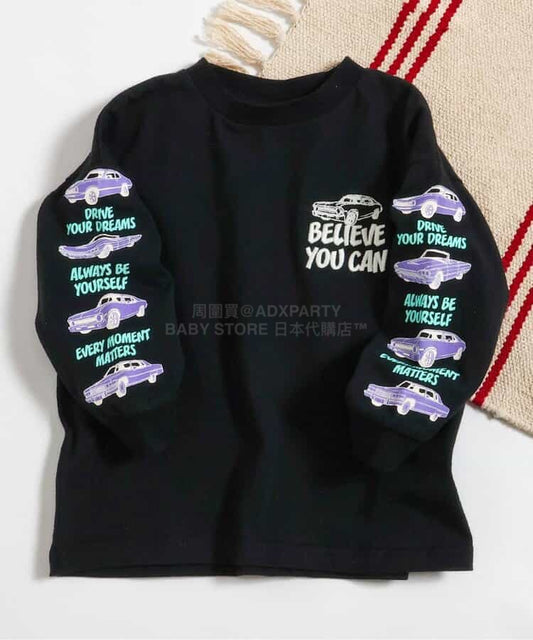 日本童裝 BREEZE 袖子圖案印花上衣 80-140cm 男童款 春季 TOPS