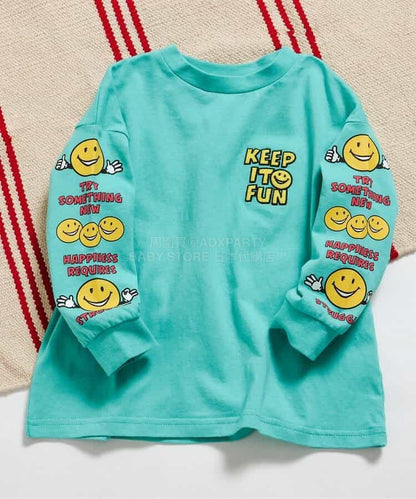 日本童裝 BREEZE 袖子圖案印花上衣 80-140cm 男童款 春季 TOPS