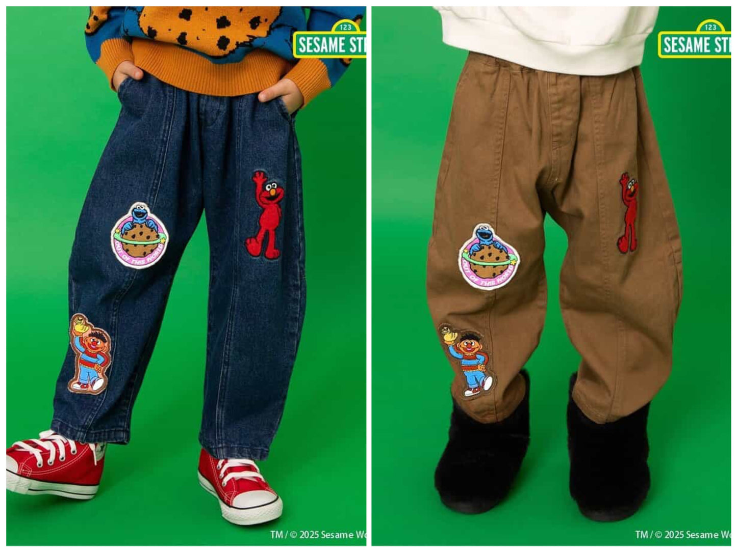 日本童裝 BREEZE x Sesame Street 休閒長褲 80-140cm 男童款/女童款 冬季 PANTS