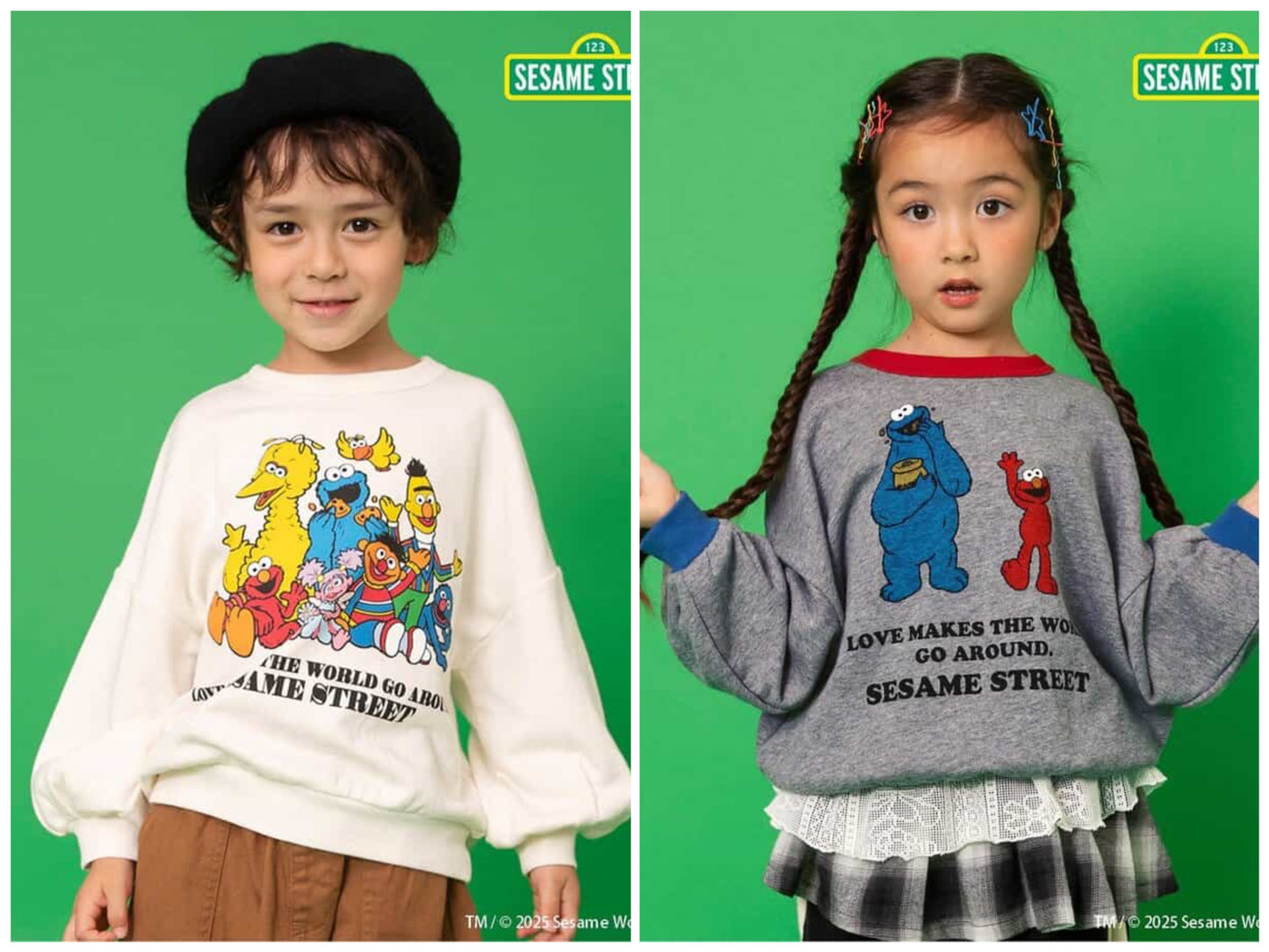 日本童裝 BREEZE x Sesame Street 衛衣 80-140cm 男童款/女童款 冬季 TOPS