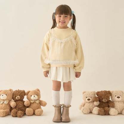 日本童裝 Ly# mine 百摺花邊短裙 100-150cm 女童款 冬季 SKIRTS