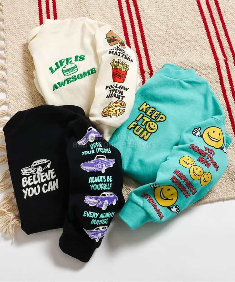 日本童裝 BREEZE 袖子圖案印花上衣 80-140cm 男童款 春季 TOPS