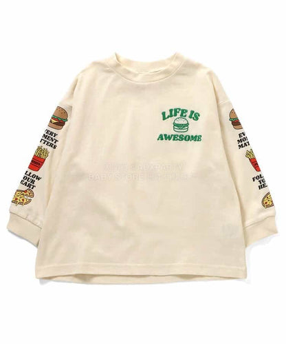 日本童裝 BREEZE 袖子圖案印花上衣 80-140cm 男童款 春季 TOPS