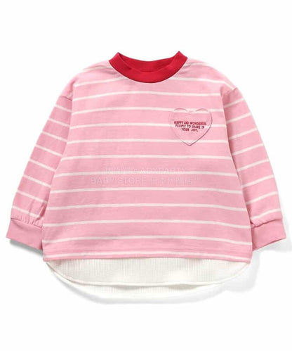 日本童裝 BREEZE 假兩件口袋上衣 80-140cm 男童款/女童款 春季 TOPS