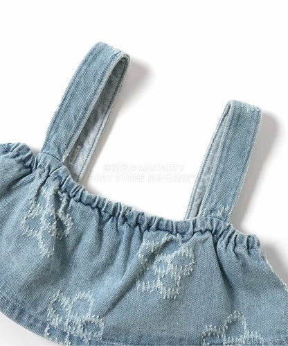 日本童裝 BREEZE 牛仔吊帶衫 80-140cm 女童款 春季 TOPS