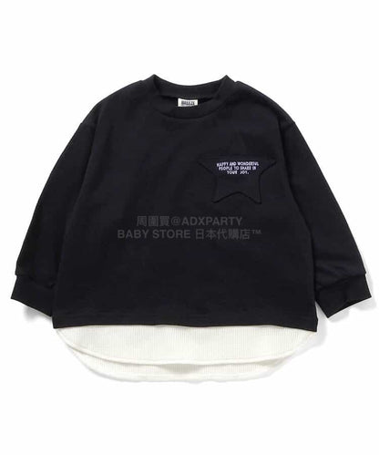 日本童裝 BREEZE 假兩件口袋上衣 80-140cm 男童款/女童款 春季 TOPS