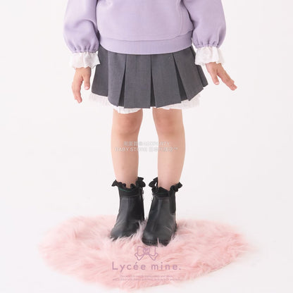 日本童裝 Ly# mine 百摺花邊短裙 100-150cm 女童款 冬季 SKIRTS