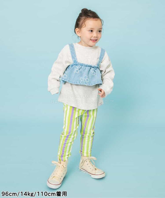 日本童裝 BREEZE 牛仔吊帶衫 80-140cm 女童款 春季 TOPS