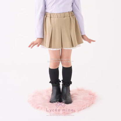 日本童裝 Ly# mine 百摺花邊短裙 100-150cm 女童款 冬季 SKIRTS