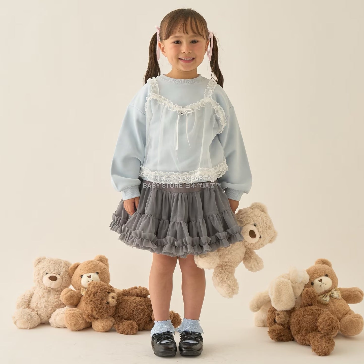 日本童裝 Ly# mine  Tutu薄紗短裙 100-150cm 女童款 冬季 SKIRTS