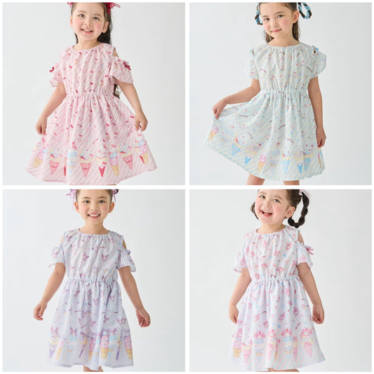 日本童裝 aF#a325 x Sanrio 夢幻連身裙 100-140cm 女童款 夏季 DRESSES