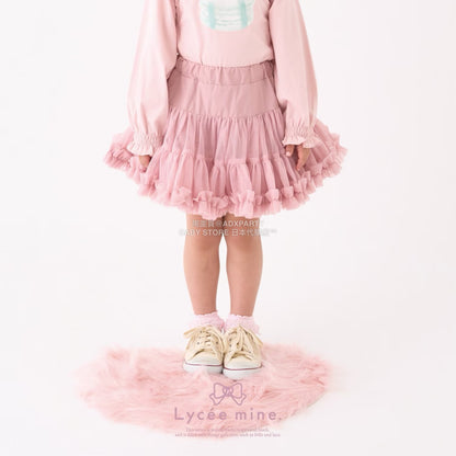 日本童裝 Ly# mine  Tutu薄紗短裙 100-150cm 女童款 冬季 SKIRTS