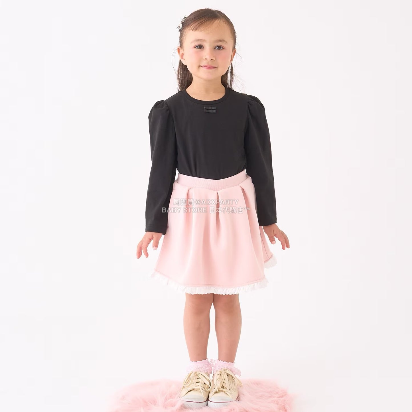 日本童裝 Ly# mine 蝴蝶結宮廷肩袖上衣 100-150cm 女童款 冬季 TOPS