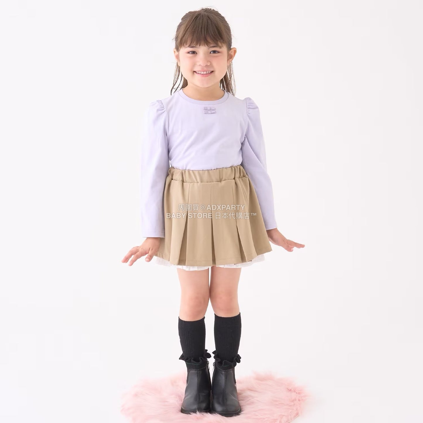 日本童裝 Ly# mine 蝴蝶結宮廷肩袖上衣 100-150cm 女童款 冬季 TOPS