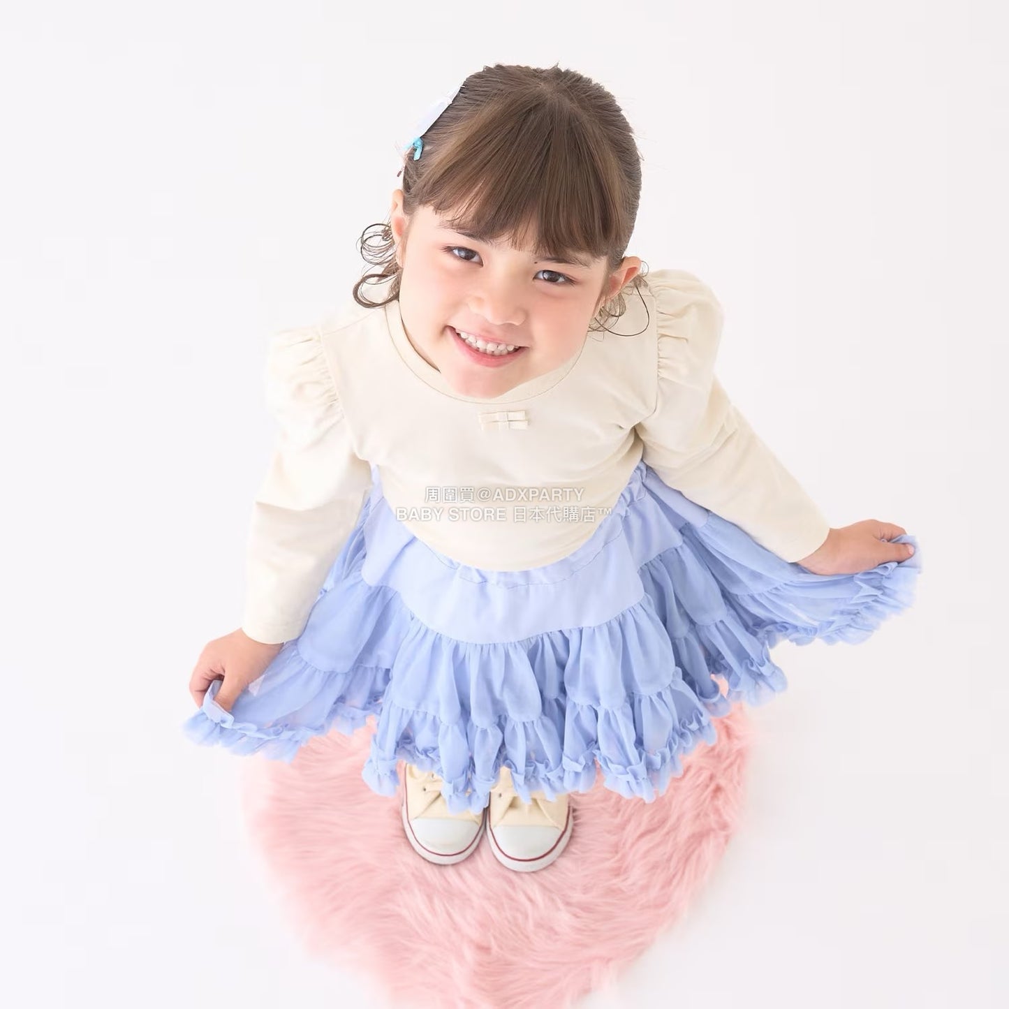 日本童裝 Ly# mine 蝴蝶結宮廷肩袖上衣 100-150cm 女童款 冬季 TOPS