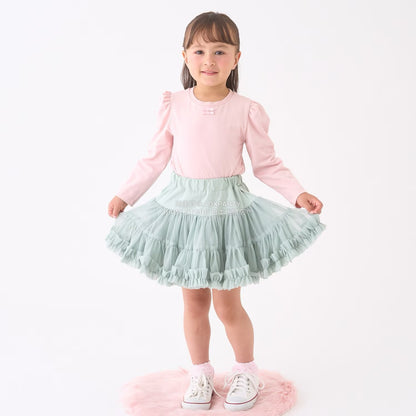 日本童裝 Ly# mine 蝴蝶結宮廷肩袖上衣 100-150cm 女童款 冬季 TOPS