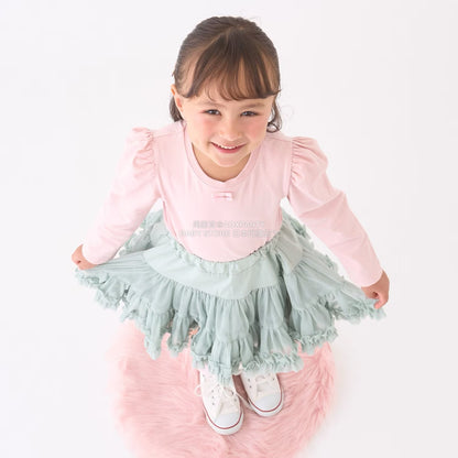 日本童裝 Ly# mine 蝴蝶結宮廷肩袖上衣 100-150cm 女童款 冬季 TOPS