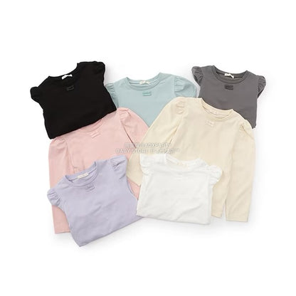 日本童裝 Ly# mine 蝴蝶結宮廷肩袖上衣 100-150cm 女童款 冬季 TOPS