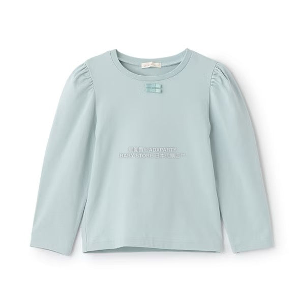 日本童裝 Ly# mine 蝴蝶結宮廷肩袖上衣 100-150cm 女童款 冬季 TOPS