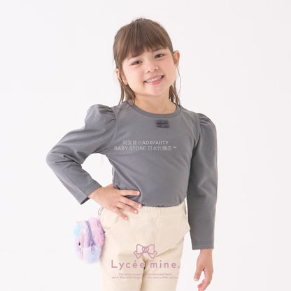 日本童裝 Ly# mine 蝴蝶結宮廷肩袖上衣 100-150cm 女童款 冬季 TOPS