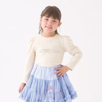 日本童裝 Ly# mine 蝴蝶結宮廷肩袖上衣 100-150cm 女童款 冬季 TOPS