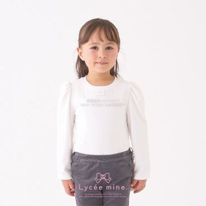 日本童裝 Ly# mine 蝴蝶結宮廷肩袖上衣 100-150cm 女童款 冬季 TOPS
