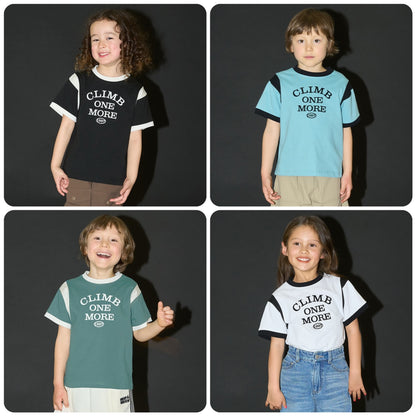 Japanese children's clothing b・R# contact cool water absorption quick dry series patchwork top 100-150cm boys/girls summer TOPS 
