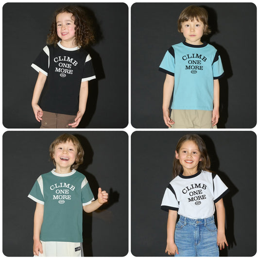 Japanese children's clothing b・R# contact cool water absorption quick dry series patchwork top 100-150cm boys/girls summer TOPS 