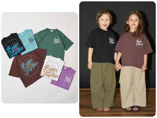 Japanese children's clothing b・R# contact cool water absorption quick dry series letter print top 100-150cm boys/girls summer TOPS 