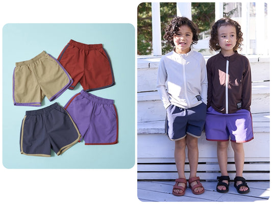 Japanese children's clothing b・R# UV protection beach shorts swimming trunks 100-130cm boys' summer water play swimsuit special edition 