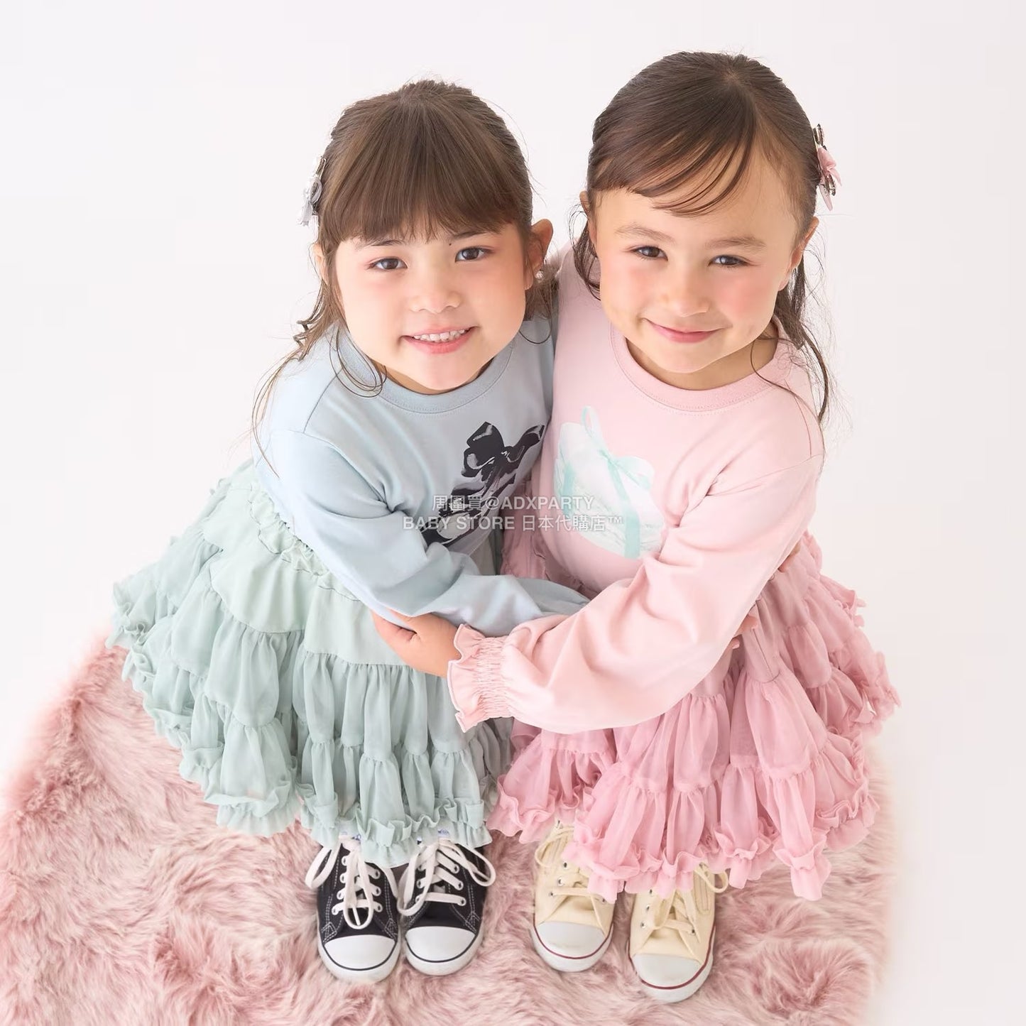 日本童裝 Ly# mine 印花圖案上衣 100-150cm 女童款 冬季 TOPS