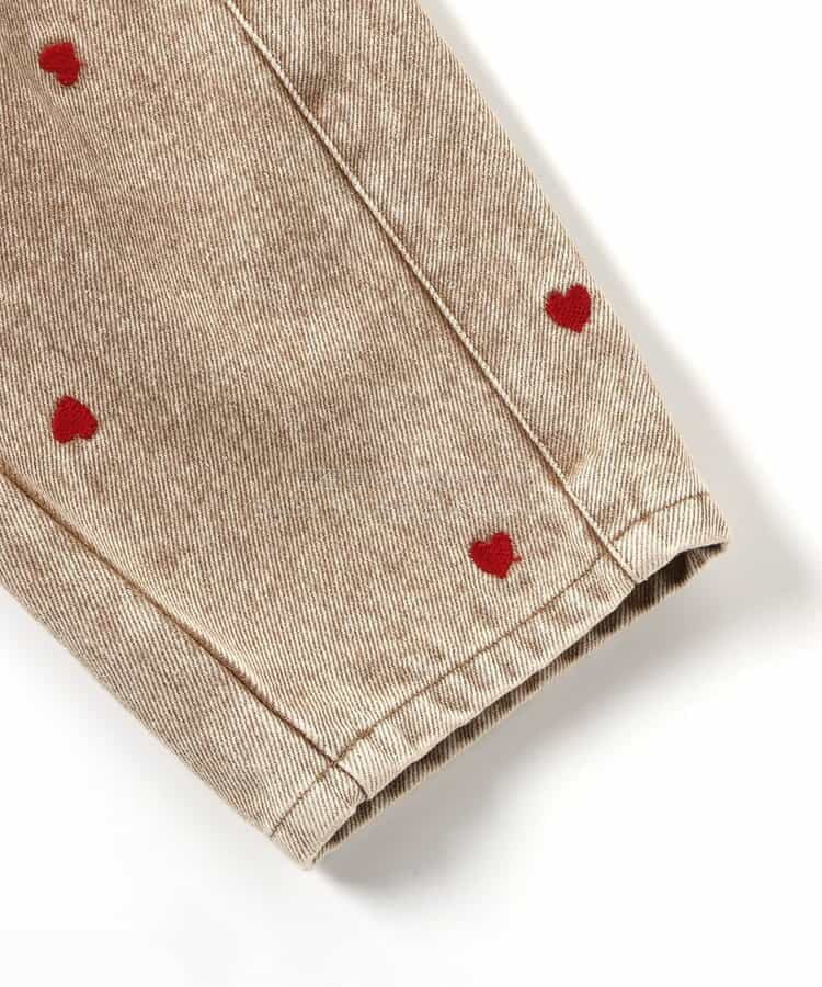 日本童裝 BREEZE 心型圖案刺繡長褲 80-140cm 男童款/女童款 春季 PANTS