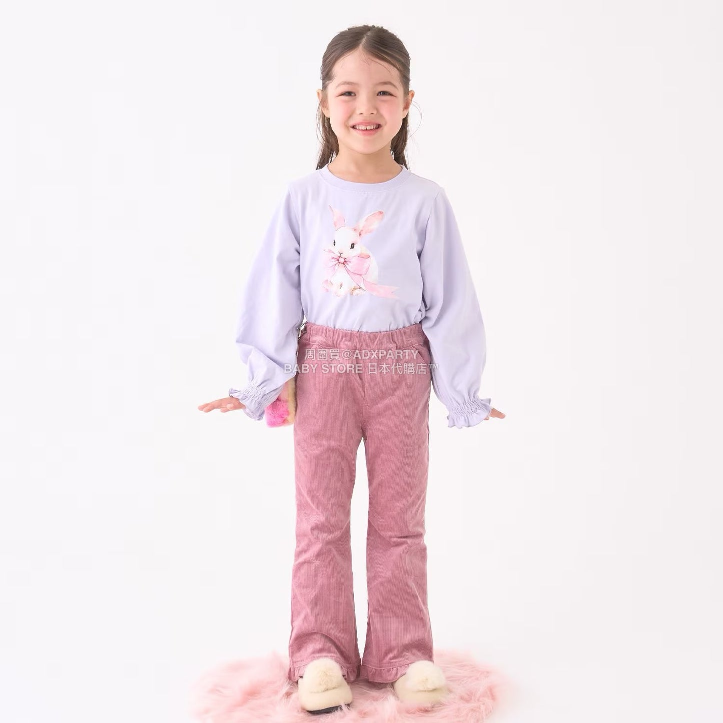 日本童裝 Ly# mine 印花圖案上衣 100-150cm 女童款 冬季 TOPS
