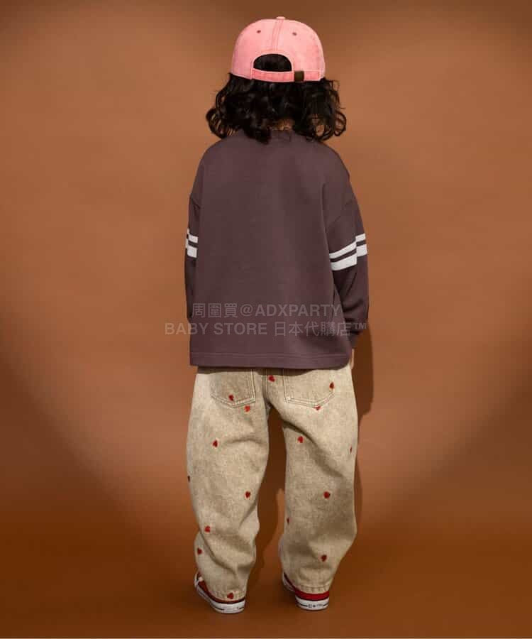 日本童裝 BREEZE 心型圖案刺繡長褲 80-140cm 男童款/女童款 春季 PANTS