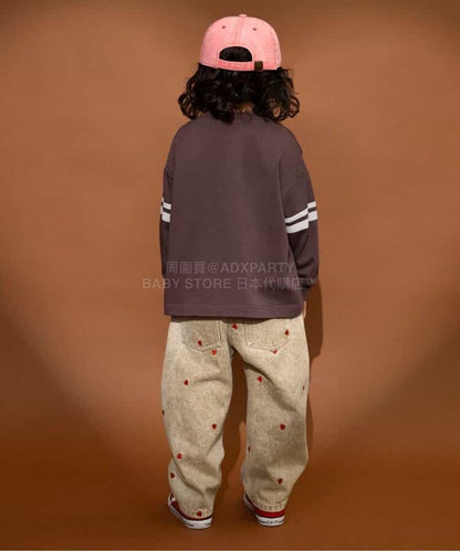 日本童裝 BREEZE 心型圖案刺繡長褲 80-140cm 男童款/女童款 春季 PANTS