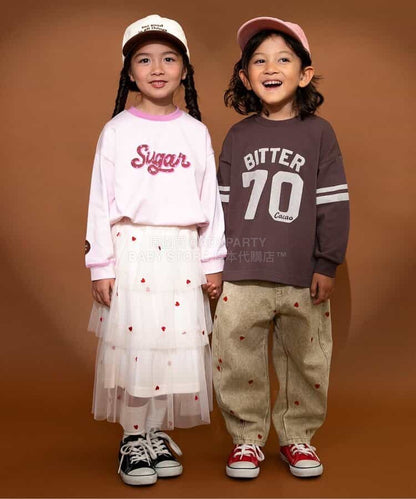 日本童裝 BREEZE 心型圖案刺繡長褲 80-140cm 男童款/女童款 春季 PANTS