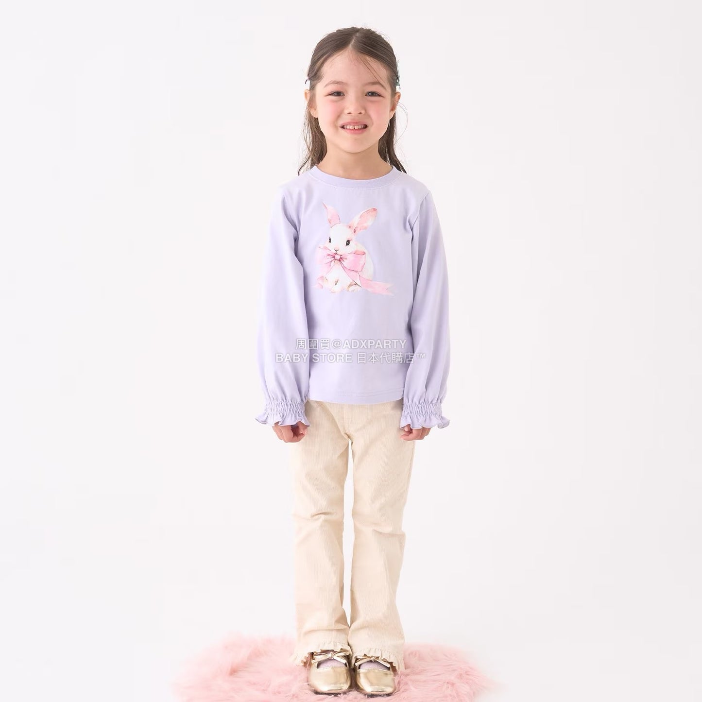 日本童裝 Ly# mine 印花圖案上衣 100-150cm 女童款 冬季 TOPS