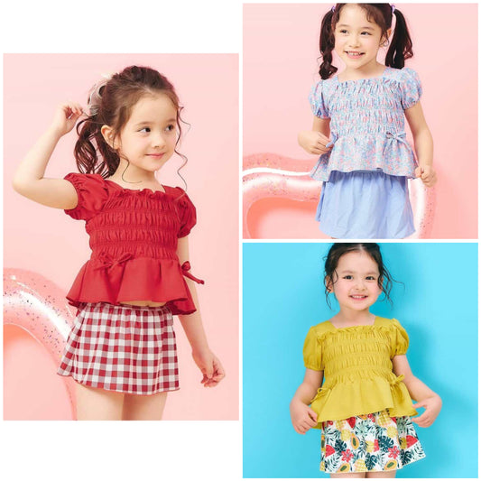 日本童裝 apres les cours 泳衣兩件套裝 80-140cm 女童款 夏季 夏日玩水泳衣特輯