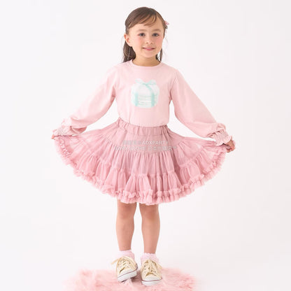 日本童裝 Ly# mine 印花圖案上衣 100-150cm 女童款 冬季 TOPS