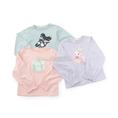 日本童裝 Ly# mine 印花圖案上衣 100-150cm 女童款 冬季 TOPS