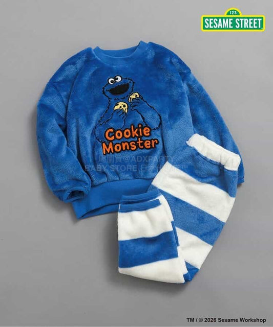 日本童裝 BREEZE x SESAME STREET 芝麻街毛絨睡衣 80-130cm 男童款/女童款 春季 睡衣系列