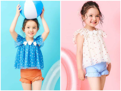 日本童裝 apres les cours 泳衣兩件套裝 80-140cm 女童款 夏季 夏日玩水泳衣特輯