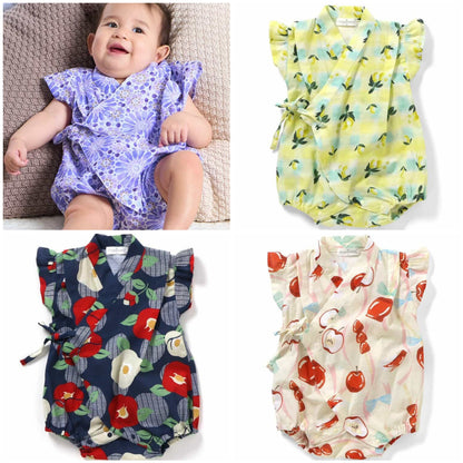 日本童裝 Ampersand 日本甚平 日本和服 70-80cm 女童款 夏季 初生嬰兒 其他品牌童裝 Jumpsuit 日本夏祭慶典特輯