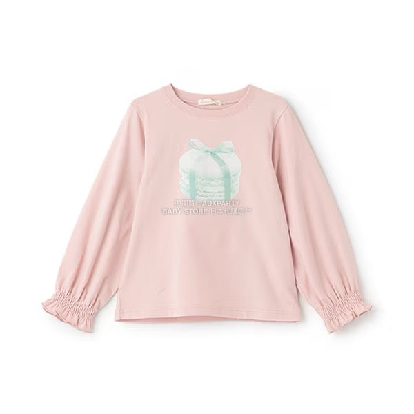 日本童裝 Ly# mine 印花圖案上衣 100-150cm 女童款 冬季 TOPS