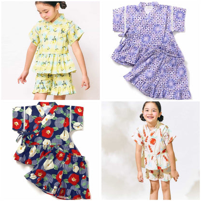 Disney Japanese children's clothing, Jinbei Japanese kimono, 100-150cm, for girls, summer, other brand children's clothing, TOPS PANTS, Japanese Summer Festival Special