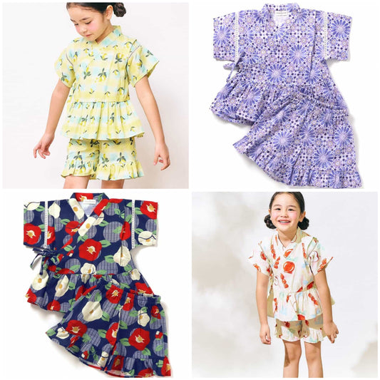 日本童裝 Ampersand 日本甚平 日本和服 80-140cm 女童款 夏季 其他品牌童裝 TOPS PANTS 日本夏祭慶典特輯