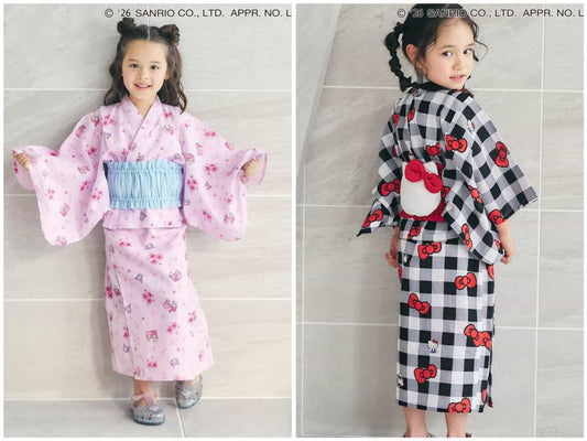 日本童裝 apres les cours x Sanrio 日本浴衣 日本和服 100-150cm 女童款 夏季 DRESSES 日本夏祭慶典特輯)