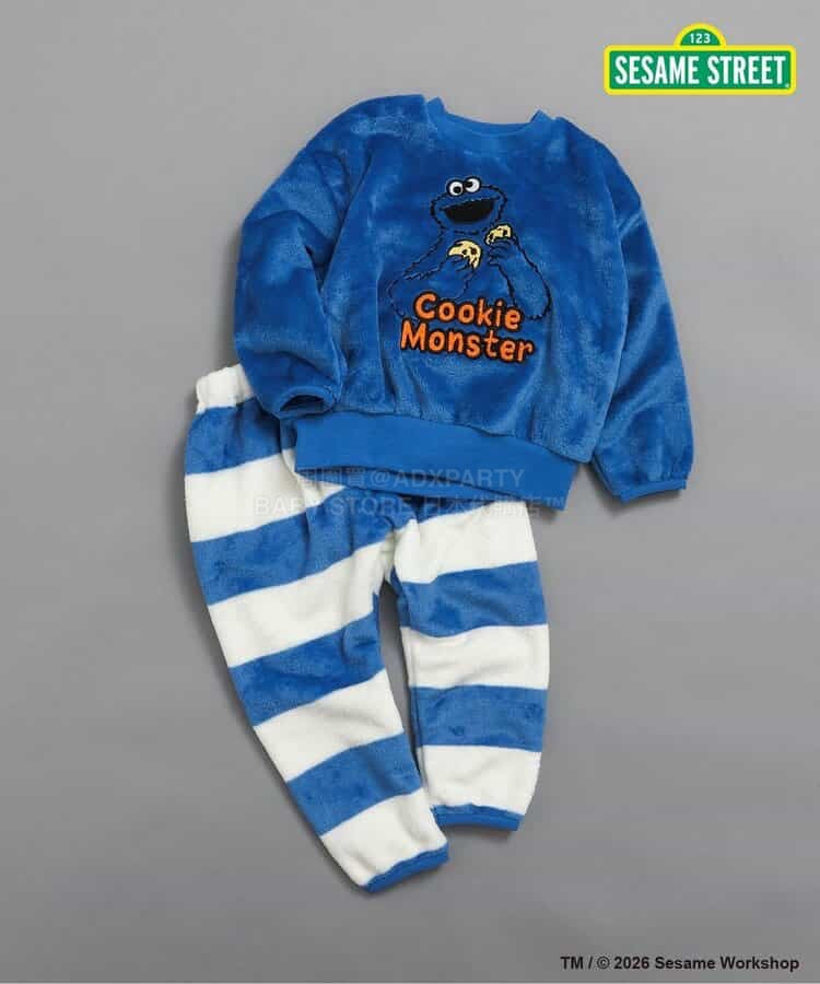 日本童裝 BREEZE x SESAME STREET 芝麻街毛絨睡衣 80-130cm 男童款/女童款 春季 睡衣系列