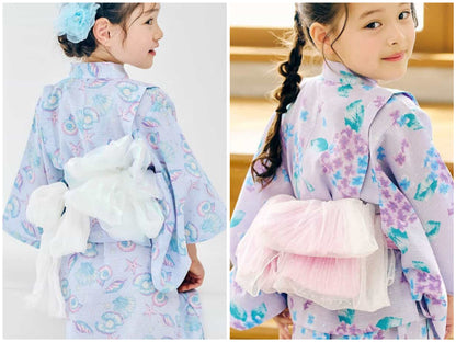 日本童裝 apres les cours 薄紗/極光腰帶 日本浴衣 日本甚平 日本和服 女童款 夏季 其他品牌童裝 日本夏祭慶典特輯